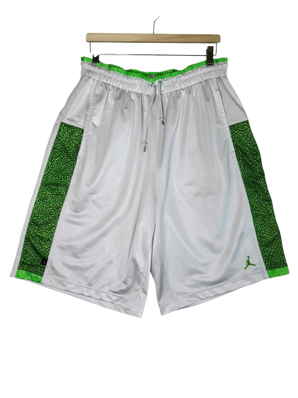 Air Jordan III Retro 3 Basketball Shorts Dazzle Shiny 404567-101 Men's Size XL